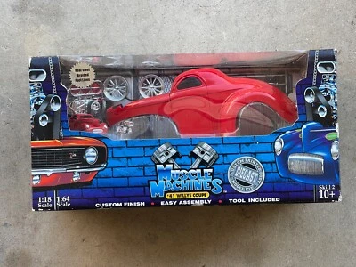 🔥Muscle Machines Diecast 1941 Willys Coupe Gasser Model Car Kit 1:18 and 1:16🔥 - Image 1 of 4