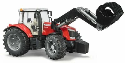 Bruder 03047 Massey Ferguson 7624 mit Frontlader Traktor Baufahrzeug