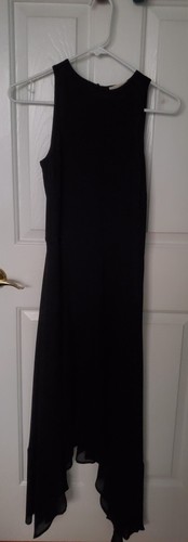 Abito Michael Kors orlo a fazzoletto georgette nero abbigliamento elegante