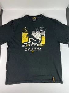 Vintage Drunknmunkey Monkey Matrix Shirt XL Black Y2K Grunge Streetwear Dope - Picture 1 of 6