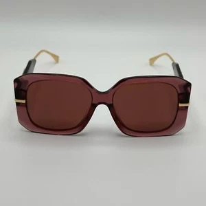 FENDI Sunglasses FE40065F 5681S Transparent Burgundy Women NEW - Picture 1 of 13