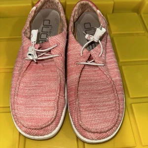 Hey Dude Loafers WMS SZ 9 Pink Wendy Stretch Coral Pearl Lightweight Flat Shoes - Picture 1 of 10