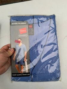New Old Stock - Hanes - klassischer Webpyjama - blau - Größe XL - Bild 1 von 9
