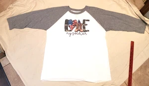 'Love My Soldier' Baseball T-Shirt in an XL - Very Soft, Cotton Blend - Picture 1 of 10