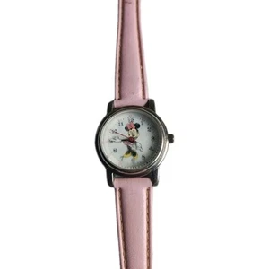 RARE PRETTY WALT DISNEY MICKEY MINNIE MOUSE PINK CHRONO WATCH - Picture 1 of 4