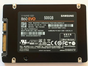For Samsung 860 EVO 500GB MZ-76E500HALU 2.5" SATAIII 6Gb/s Internal Laptop SSD - Afbeelding 1 van 9