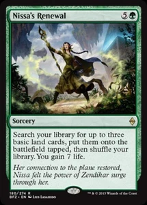 Nissa's Renewal - Medium Play MTG Battle for Zendikar - Picture 1 of 1