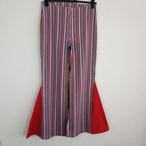 Vintage Jane Morgan Striped Flare Trousers – UK 14 | 32″ Waist | Bold 70s‑Style - Picture 1 of 8