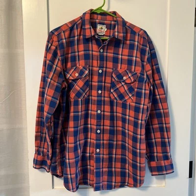 Camisa de surf Pendleton Board para hombre M a cuadros azul salmón franela retro surfista algodón Foto 1 de 4