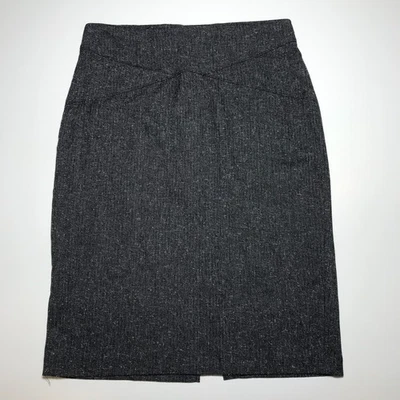 7th Avenue Suiting Collection NYC Pencil Skirt 12 Stretch Gray w/ White Flecks - Image 1 of 4