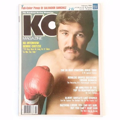 KO MAGAZINE GERRIE COETZEE BOXER COVER FEBRUARY 1983 | POSTER INSIDE  - Image 1 of 4