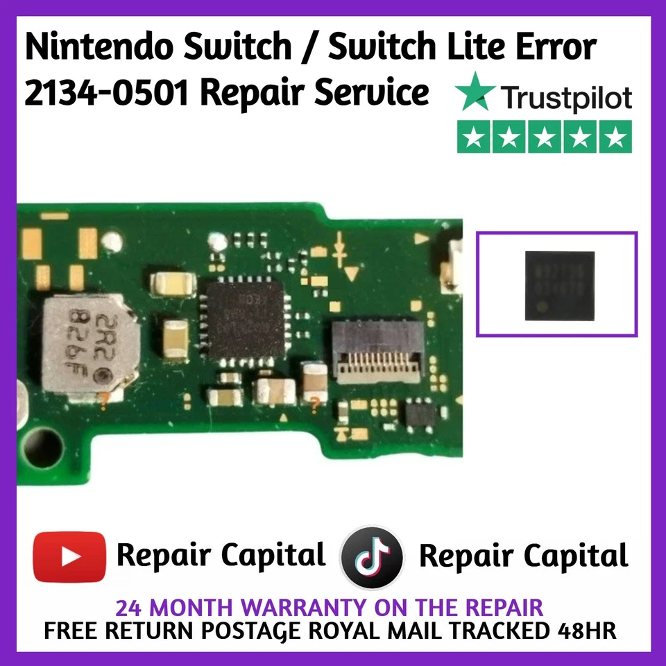 Nintendo Switch / Switch Lite Error 2134-0501 Repair Service UK SAMEDAY REPAIR - Image 1 of 1