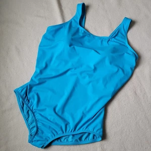 NWOT Lands End One Piece Swim Suit Women's Size 22W Aqua Blue Padded - Picture 1 of 10