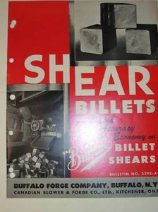 Vtg Buffalo Forge Co Catalog~Billet Shears/Bar Cutters - Picture 1 of 1
