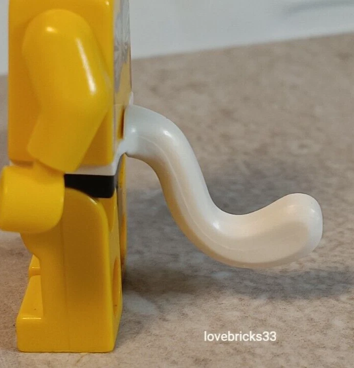 New LEGO CAT Tail WHITE Solid Kitty Color Fits Under Torso Animal Dress UP - Image 1 of 1
