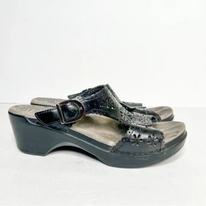 Dansko schwarze Lederriemchen Sandalen Größe 39 8 Damen - Bild 1 von 5