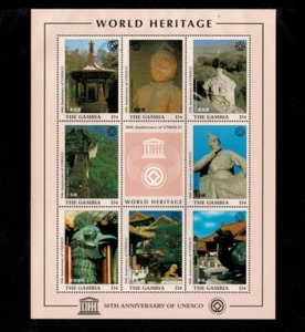 Gambia 1997 - UNESCO - Sheet of 8 Stamps - Scott #1889 - MNH - Picture 1 of 1