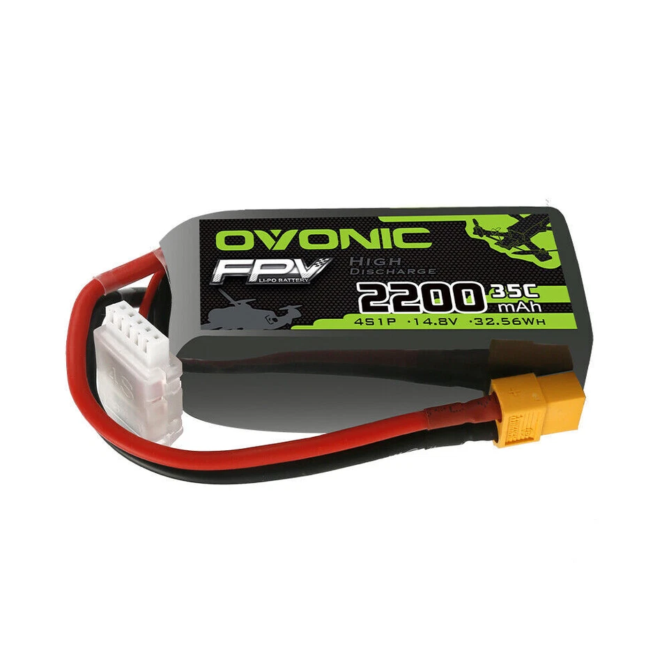 OVONIC 35C 2200mAh 14 8V 4S Lipo Akku mit XT60 Stecker für RC Flugzeug Jet Boot