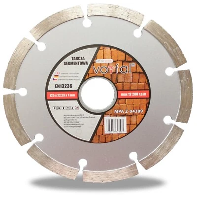 VORFAL Diamanttrennscheibe 125 für Beton Granit Segment Diamant Trennscheibe 125 mm