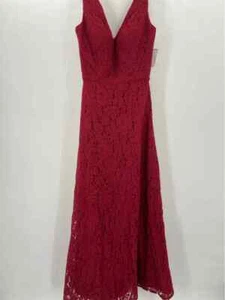 Pre-Owned Christina Wu Red Size 4 Lace Maxi Sleeveless Dress - Picture 1 of 3