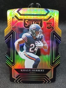 2021 Select Concourse Black/Gold Die-Cut - Khalil Herbert RC #297 Chicago Bears - Picture 1 of 2