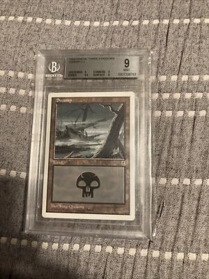 1999 Magic the Gathering Portal Three Kingdoms 174 Swamp BGS 9 MINT ( 9,9,9.5,9) - Image 1 of 2