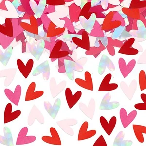 200Pcs Valentines Day Confetti Valentines Confetti Hearts Confetti Paper Conf... - Picture 1 of 5