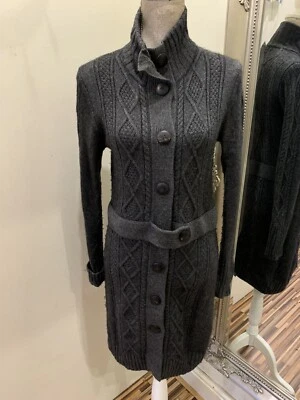 Grey 3/4 Pure Lambswool & Cashmere Cardigan Size 14  - Image 1 of 4