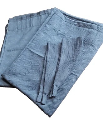 IKEA* Anita BLACKOUT* Juego de 2 Paneles de Cortina ~ Poliéster 85"x 57" Floral Gris Oscuro Foto 1 de 4