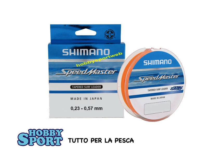 FILO SPEEDMASTER SHIMANO TAPERED CONICO 0,23 - 0,57 mm SURFCASTING ORANGE SHOCK - Immagine 1 di 1