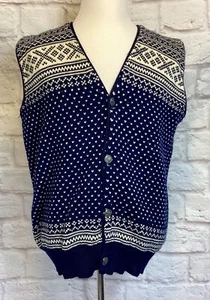 Dale of Norway Men's XL 100% Wool Sweater Vest - Picture 1 of 9