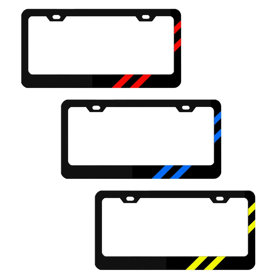 Para Dodge Accesorio Color Negro Coche Pickup Placa Etiqueta Marco Cubierta Metal Foto 1 de 4