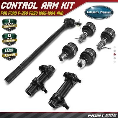7x Left Inner Tie Rod Ends & Front Ball Joints for Ford F-250 F250 1985-1994 4WD - Image 1 of 4