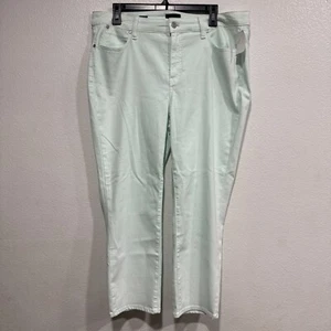 Talbots Jeans Summer Denim Stretch Women's Size 14w Straight Leg Crop NWT Mint - Picture 1 of 9
