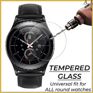 Watch Screen Protector Tempered Glass Round Film Smart 26MM - 46MM Universal - Picture 1 of 5