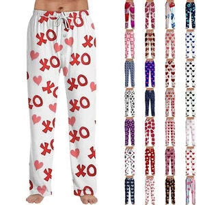 Men's Drawstring Pants Casual Pants Pajama Pants Cute Print House Pants - Picture 1 of 33
