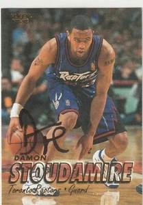 Damon Stoudamire signed 1997-98 Fleer card Raptors autograph Blazers - Picture 1 of 1
