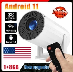 Projector 5G 4K Smart HD LED WiFi Bluetooth HDMI USB Android Office Home Theater - Picture 1 of 24
