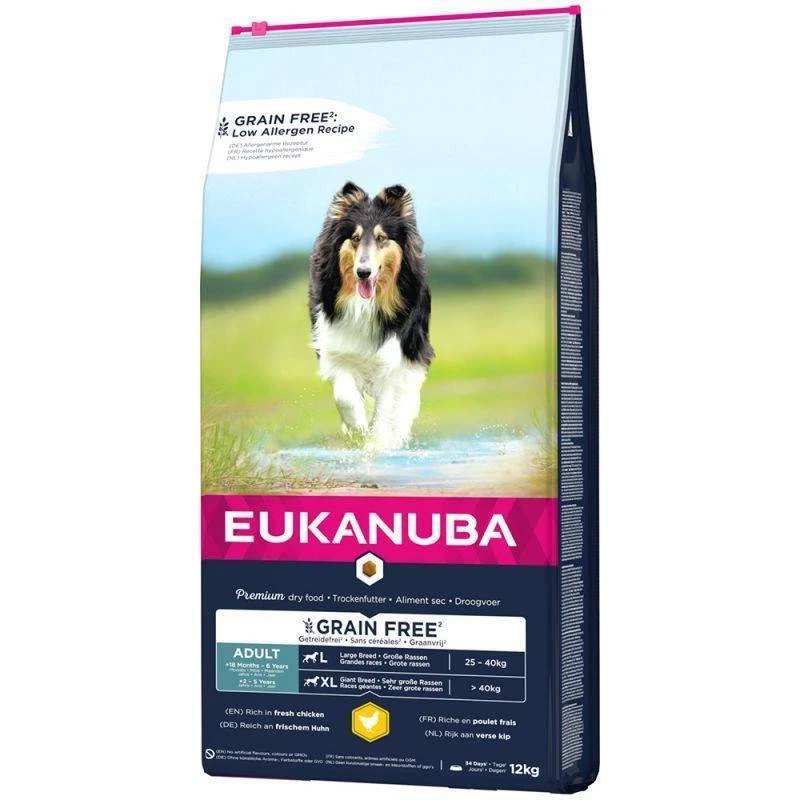 EUKANUBA Adult Chicken L/XL Grain Free 12kg - Bild 1 von 1
