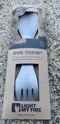 Light My Fire Spork Titanium Lightweight Durable - All In One Spoon Fork Knife - Image 1 of 4