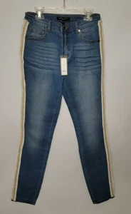 Romeo & Juliet Couture Blue Jeans With Pearl Accents New With Tags - Picture 1 of 5