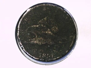 Centavo Flying Eagle 1857 genuino crudo sin clasificar 01004 - Imagen 1 de 3