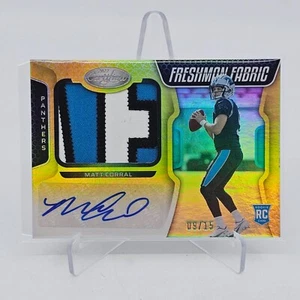 MATT CORRAL 2022 Panini Certified Freshman Fabric RPA Patch Auto Gold /15 🔥 - Picture 1 of 2