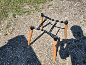 Metallgestell mit Buchenfüße gebr 33 cm hoch 29,5 x 33 cm auf 37 cm - Bild 1 von 7