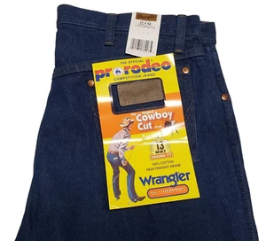 Wrangler Cowboy Cut Original Fit Jeans Mens 37x32 Heavyweight Denim 13MWZPW Blue - Picture 1 of 13