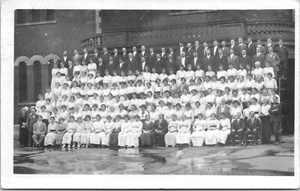 RPPC ROCHESTER NUEVA YORK CORO COMUNITARIO Director Harry Barnhart 1914 FOTO REAL - Imagen 1 de 2