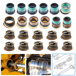 KIT DE SELLO DE REPARACIÓN DE CILINDRO HIDRÁULICO PARA MÁQUINA ENTERA PARA RETROEXCAVADORA JOHN DEERE 310E - Imagen 1 de 14