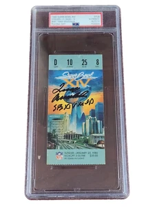 Terry Bradshaw Signed 1980 Super Bowl SB XIV MVP Authentic Ticket Stub PSA - Picture 1 of 2