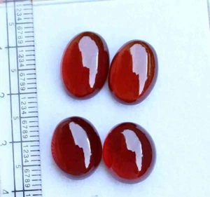 32.30 CT NATURAL! RED ORANGE HESSONITE GARNET OVAL CABOCHON LOOSE GEMSTONE LOT - Picture 1 of 4