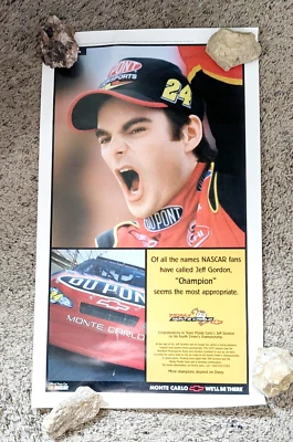 Póster Jeff Gordon "Champion" 2001 Team Chevrolet Monte Carlo 22,5” X 13” Foto 1 de 3